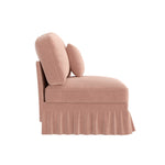 Windsor Armless Sofa with 1 Cushion, Chenille - Pink