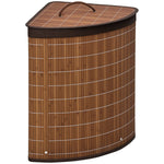 Laundry Basket, 55L Capacity with Removable Lid, Brown