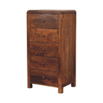 Aspen Tallboy 5-Drawer Solid Wood, Brown
