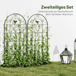 Metal Trellis 2-Pack Rustproof Bird Design 50x120cm Black