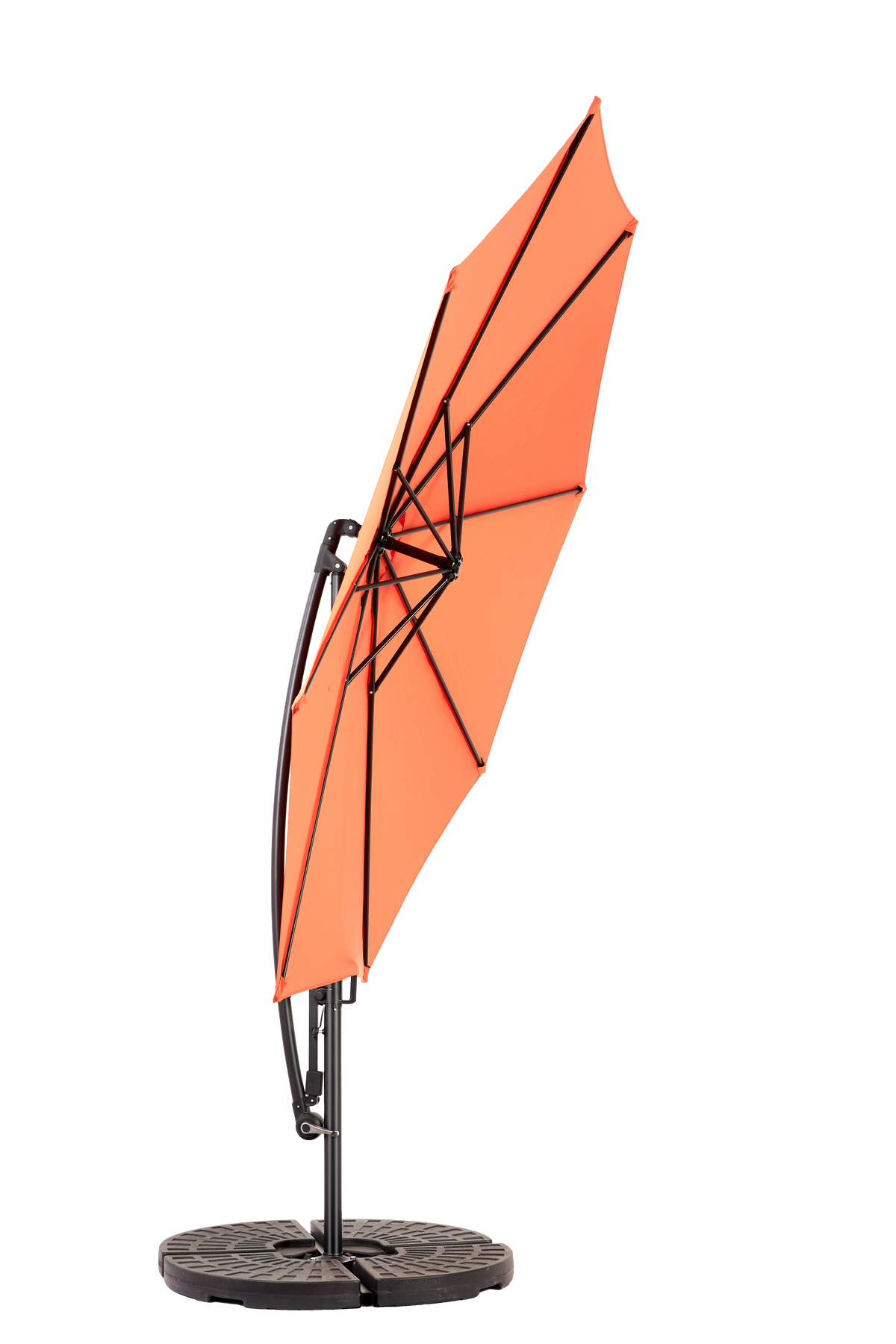 14.8 Ft Double Sided Outdoor Umbrella, Rectangular Large with Crank, Orange