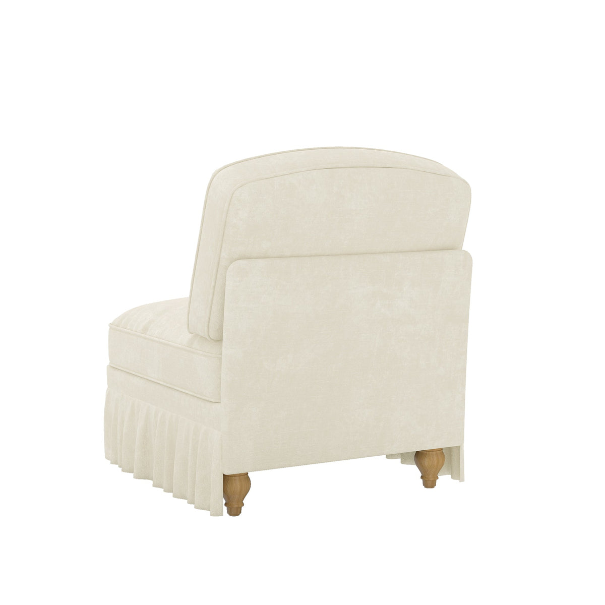 Windsor Sofa without Armrests with 1 Cushion, Chenille, White