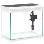 Aquarium, 17L Fish Tank with LED Lighting & Filter System, White