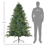 Artificial Christmas Tree, 180 cm, 1700 Tips, Foldable, Green