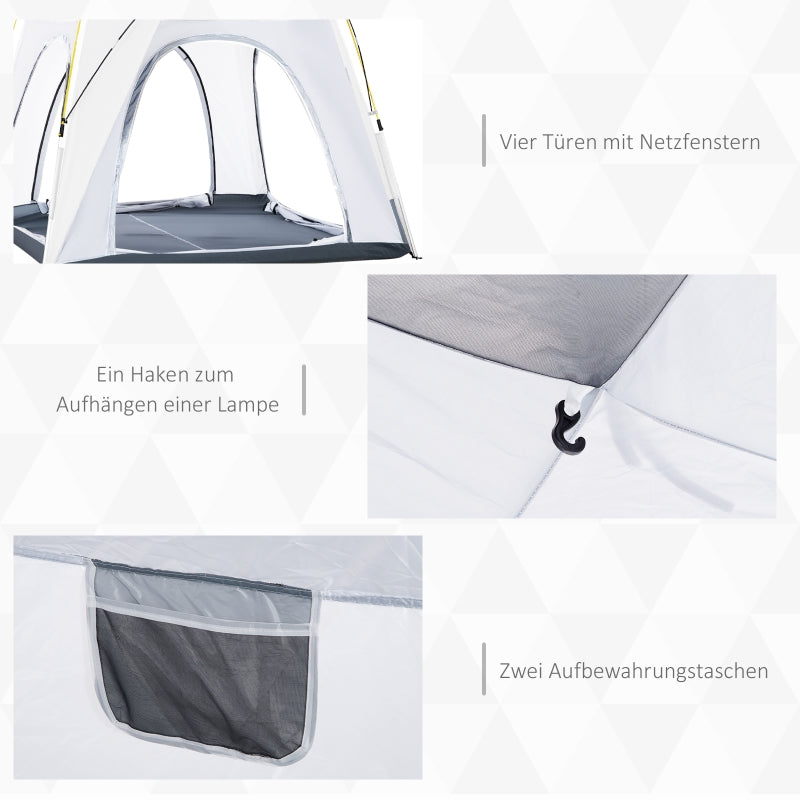 Dome Tent, 4 Person, Lightweight, Waterproof, UV 50+
