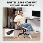 Office Chair, Height-Adjustable, Wheels, Rocking Function, Faux Leather, White