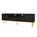 TV Cabinet, Modern with Golden Feet and Edge