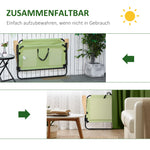 2-Seater Folding Camping Chair, Portable with Cup Holder, Light Green