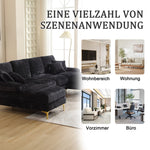 Modern Large U-Shape Sectional Sofa Double Reclining Seats, Chenille Fabric