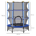 Children's Trampoline, Ø140 cm, 50 kg, Blue