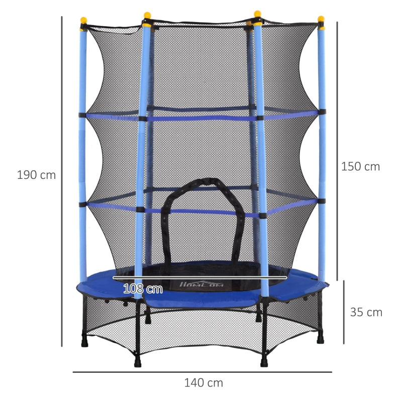 Children's Trampoline, Ø140 cm, 50 kg, Blue