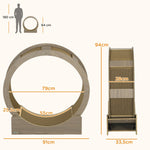 Cat Wheel Exercise Wheel, 91cm with Brake, Walnut