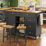 Dining Trolley 134x46x92cm Mobile & Stationary Storage Cabinet Black