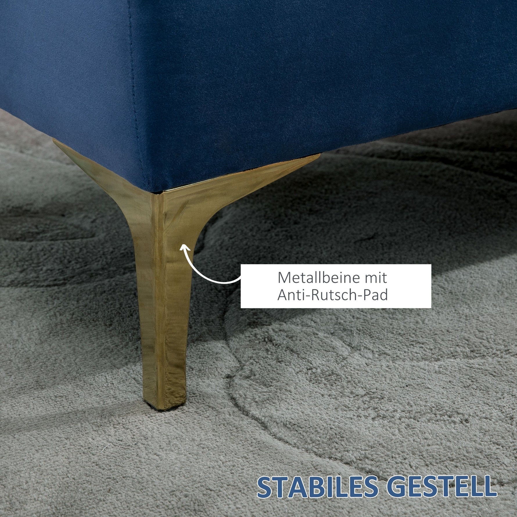 Bench Bed Shoe Bench Velvet Blue