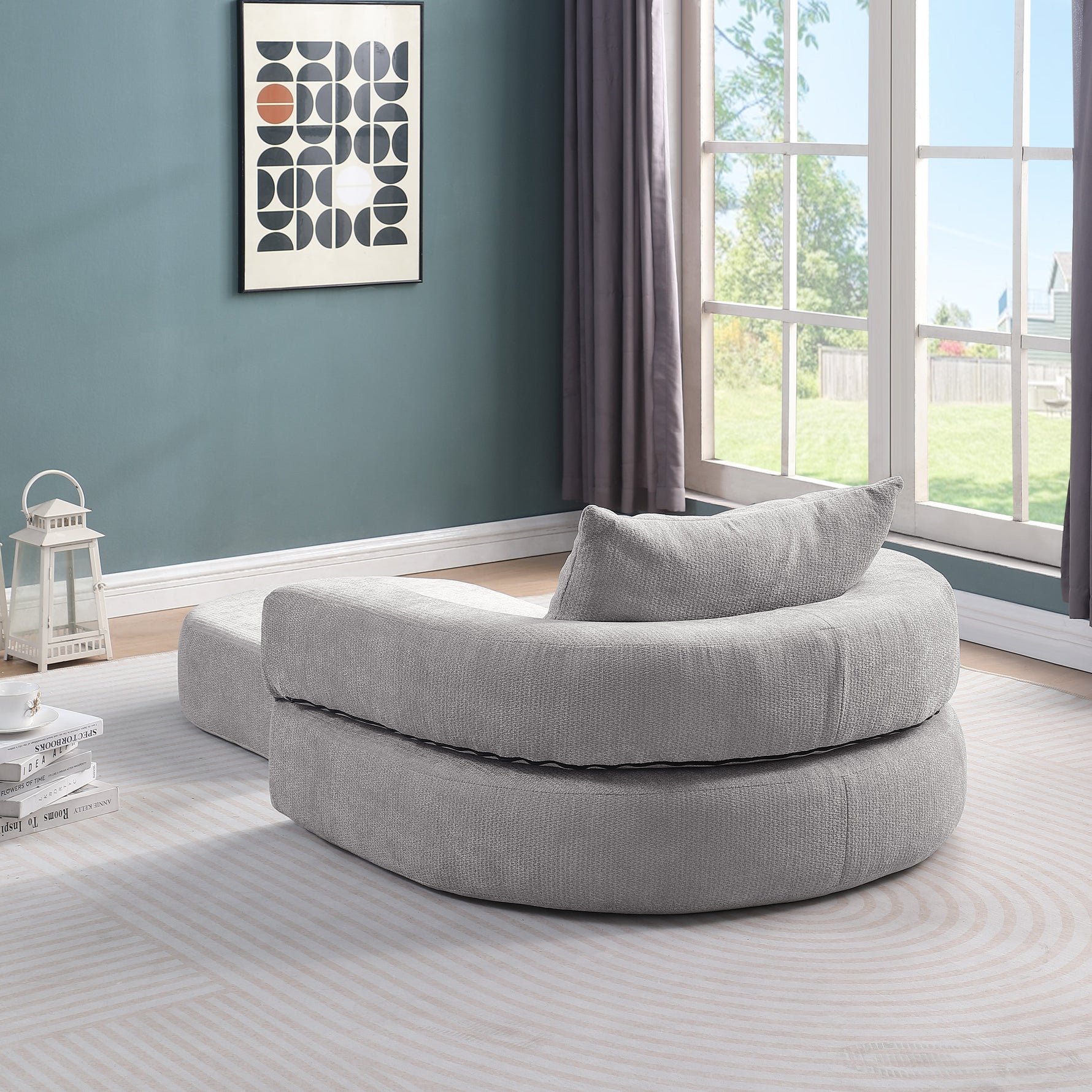 Compressed Sofa Bed Futon, Versatile Foldable Sleeper Chair & Mattress for Guest/Office, Fabric