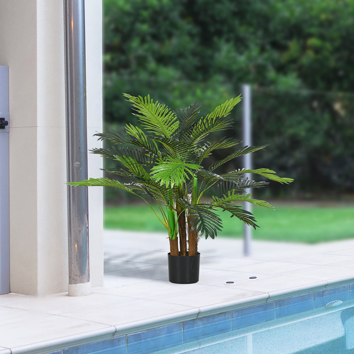 Artificial Palm Tree 100cm 27 Branches Indoor Outdoor Green