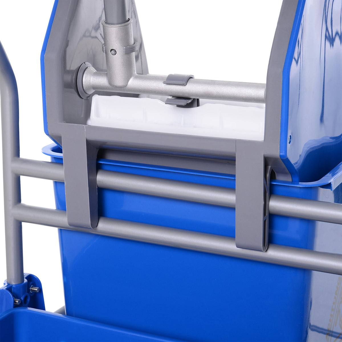 Cleaning Cart Mobile Mop Bucket, 25 Liters with Wringer and 4 Wheels, Blue