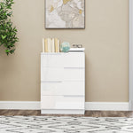 Chest of Drawers/Side Cabinet, 4 Drawers Living Room/Bedroom, High-Gloss White