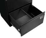 File Cabinet 2 Drawer Metal Lateral Locking Legal/Letter/A4 - Black