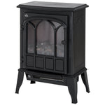 Electric Fireplace, 2000W Freestanding LED Flame, Metal