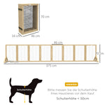 Dog Barrier Safety Gate Foldable 8 Panels Wooden