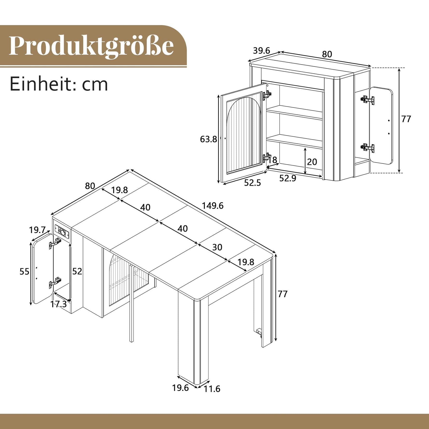 Mobile Kitchen Island Extendable Table Removable Top Power Strips - White