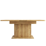 Extendable Dining Table Rectangular L110/130xW70xH75 with Storage Space-Saving Iron Frame - Natural