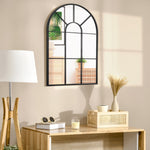 Window Mirror, Metal Frame, Black