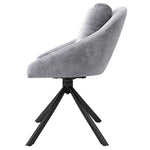 Swivel Dining Chair with Ergonomic Design and Breathable Fabric, Grey Velvet