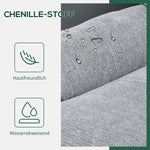 Swivel Lounge Armchair, Water-Repellent Recliner with Integrated Armrest, Chenille Look