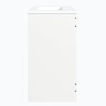 Bathroom Vanity Unit with Ceramic Sink and Barn Door Storage, White