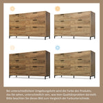 Chest of Drawers Sideboard, 6 Drawers 120x40x76cm Highboard, Dark Oak