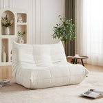 Togo Two-Seater Sofa with Memory Foam and Floor Lounge Design, Chenille