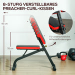 Weight Bench, Adjustable Folding Fitness, Steel Black