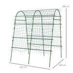 Trellis Adjustable Espalier Plant Frame Net Steel, Green