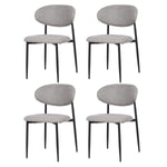 Dining Chair Samuel, Set of 4 Classic Design, Metal Frame Grey