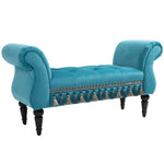 Bench Upholstered Stool, Polyester Foam, Blue
