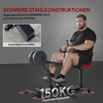 Calf Raise Machine Leg Training Bench with Wheels - Black Steel
