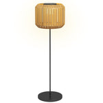 Rattan Solar Lamp Path Light, Warm White, Waterproof LED Garden Light, Steel