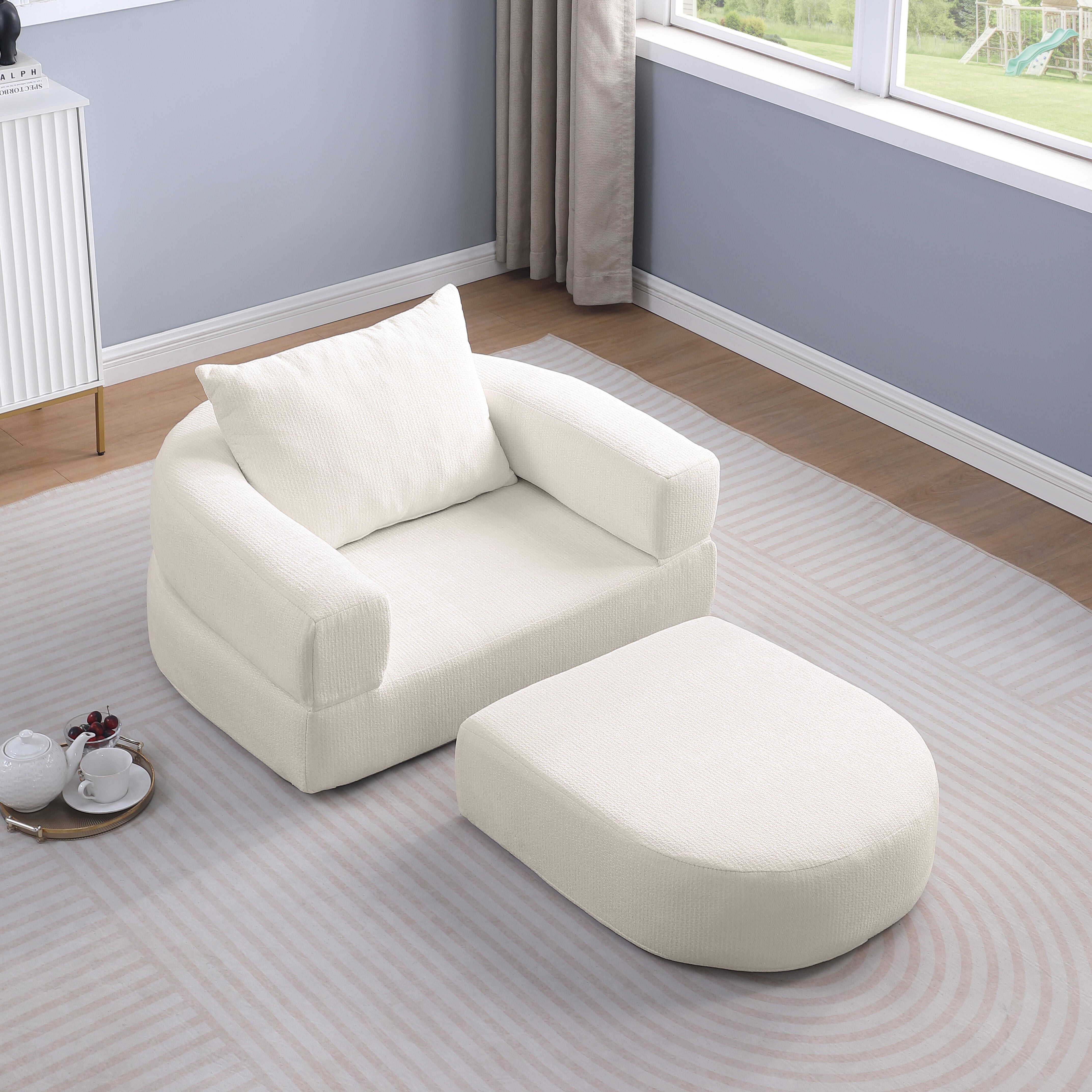 Compressed Folding Sofa Bed, Convertible Sleeper Chair/Futon, Modern Fabric