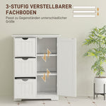 Bathroom Cabinet with 3 Drawers, Adjustable Shelf, White