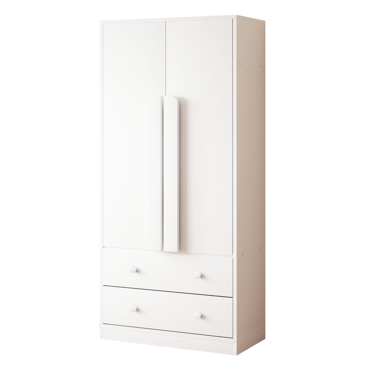 Wardrobe Double Door Drawers Storage 70x40x170cm, White