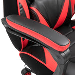 Office Chair Gaming Chair, Massage Function, Height Adjustable, Faux Leather Black