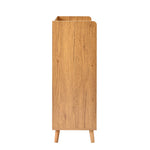 Chest of drawers with adjustable shelves, minimalist home organizer with solid wood legs