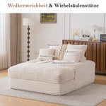 027–Luxury Cord Sofa Bed, Multifunctional Ultra-Soft Space-Saving, Beige