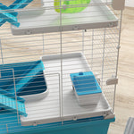 Hamster Cage, 6-Story with Tubes Tunnels Wheel Ramps, Light Blue