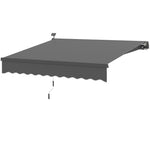 Clamp Awning, Hand Crank Solar Light UV 50+, 300cm, Gray