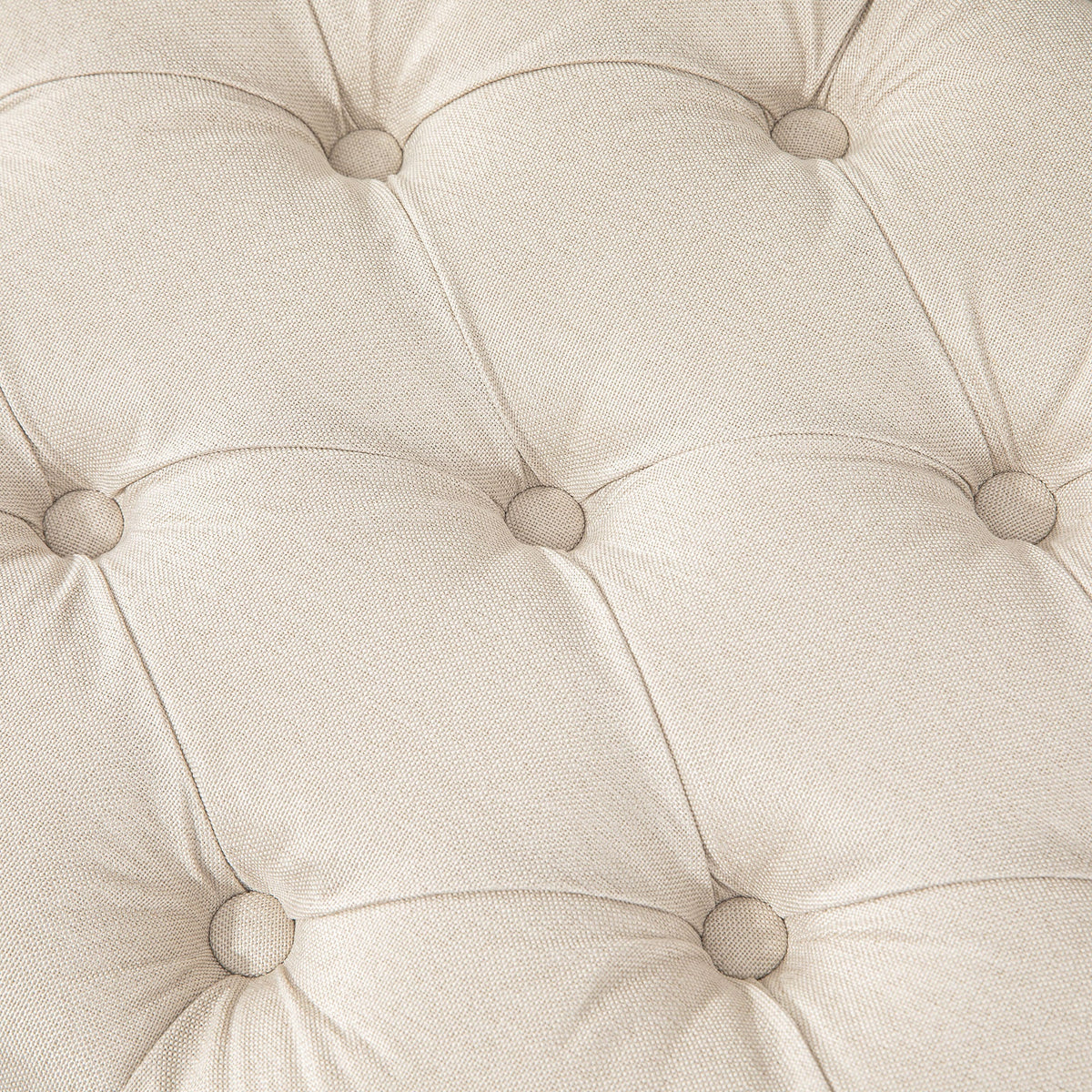 Upholstered Bench, Bed Bench, Wooden Legs, Cream