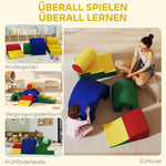 5-Piece Soft Building Block Set for Indoor Climbing and Crawling, Colorful Faux Leather