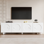 Modern Low TV Cabinet 180.5x38x50cm - White